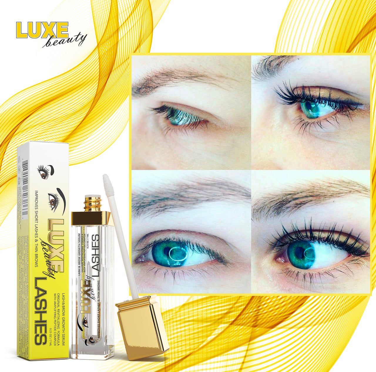 LUXE BEAUTY LASHES™ Revitalizing Formula Improves Short Lashes and Thin Brows