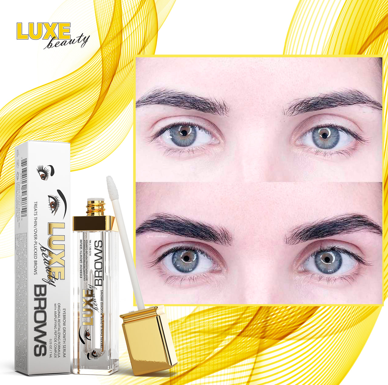 LUXE BEAUTY BROWS™ Advanced Formula Treats Thinning Over-Plucked Eyebrows